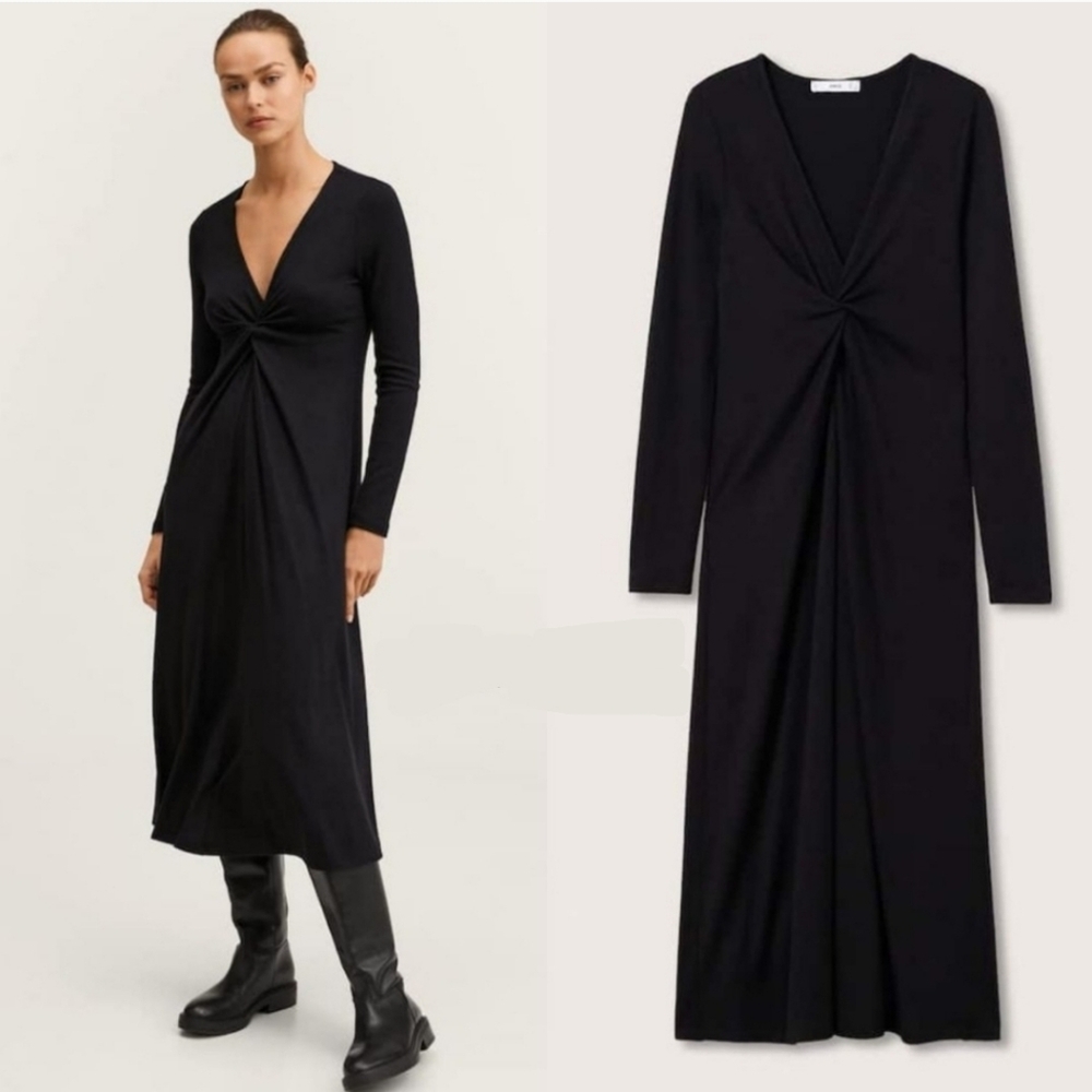 MANGO Knit Midi Dress